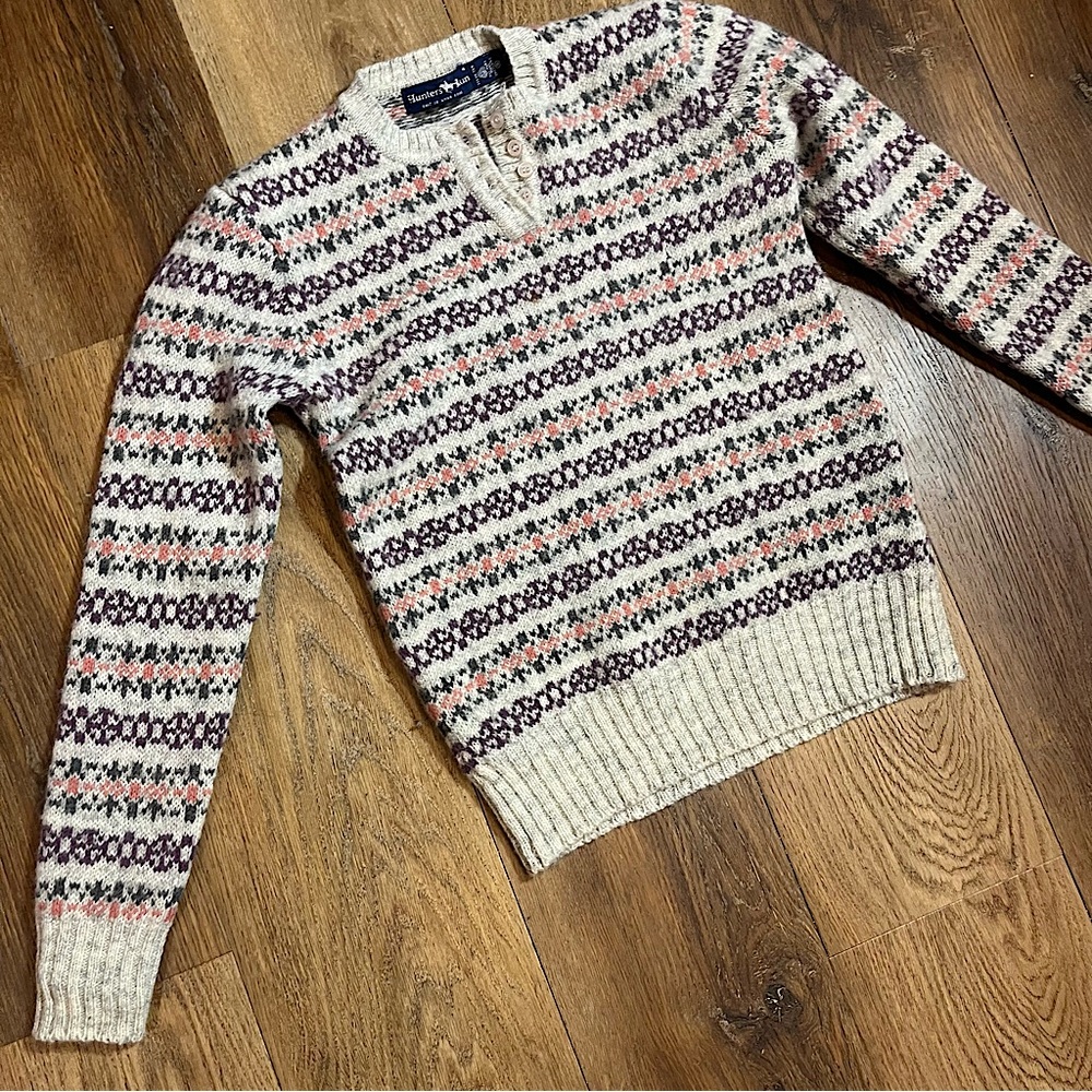 Vintage 90’s 100% Wool Sweater Vintage Wool Sweater Vintage Sweater Shetland